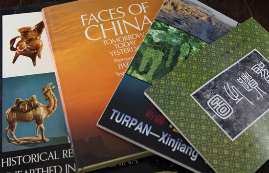 A collection of approximately sixteen Chinese reference books,